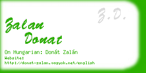 zalan donat business card